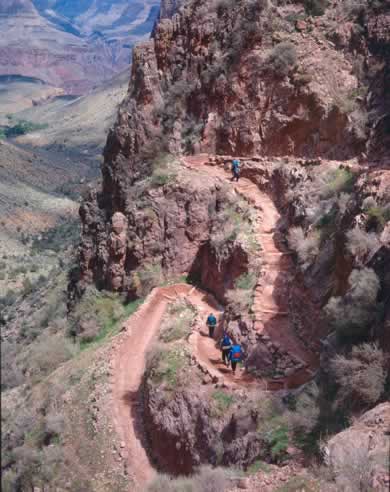 The spectacular views are well wortht he hike into the Grand Canyon