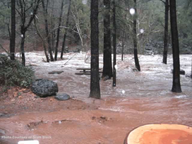 Manzanita Campground Flooding on Oak Creek
