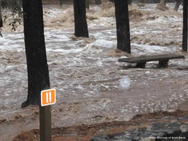 Manzanita Campground Flooding on Oak Creek