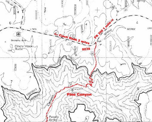 Pine Canyon Trail #26 Map