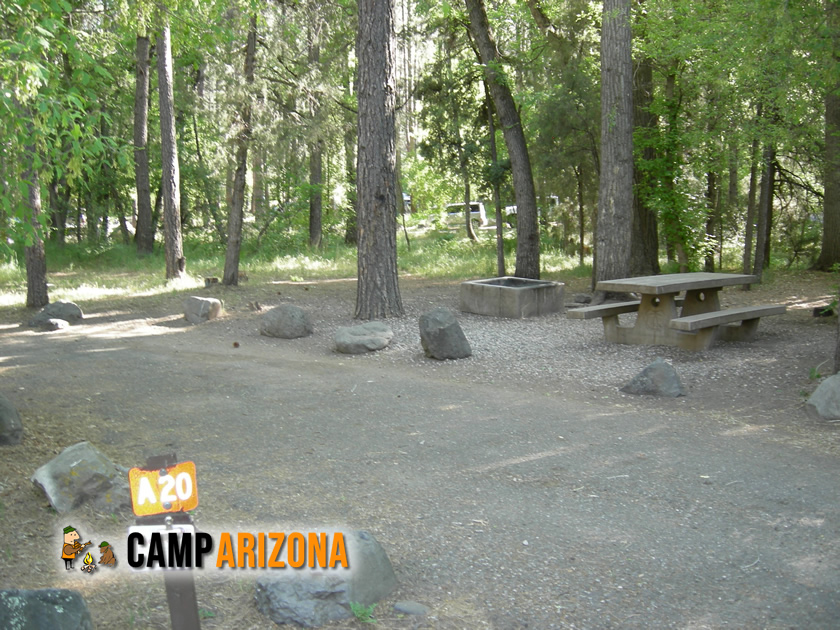 A Campsite at Cave Springs Campground