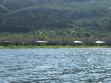 Palo Verde Day Use Area as seen from Canyon Lake