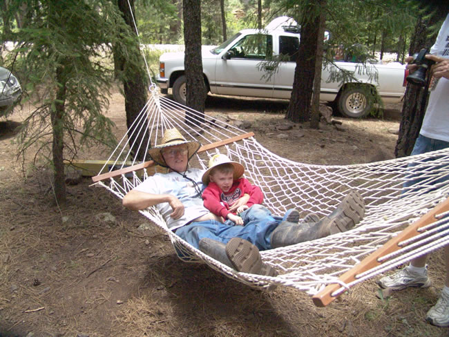 Hanging out with Grandpa!