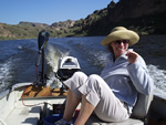 First time driving the boat!