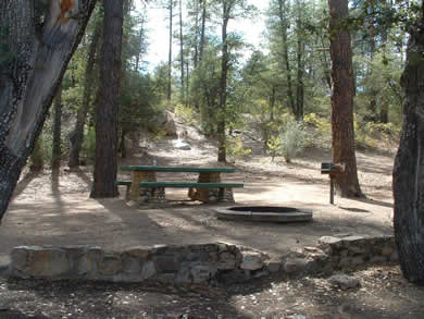 A campsite at Powel Springs
