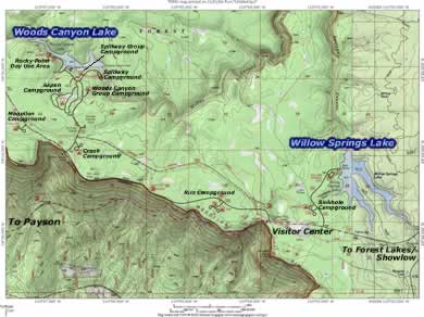 click for a map of the rim lakes region