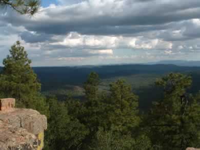 100 miles views all along the Mogollon Rim