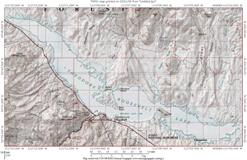 Click for a map of Roosevelt Lake