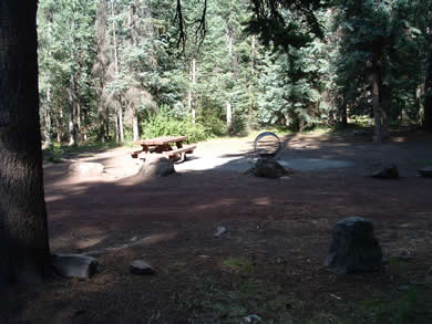 Grayling has well shaded  campsites and is located just above the general store.